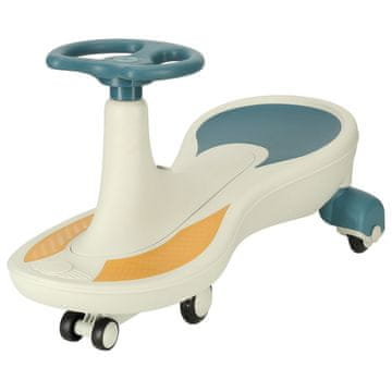 Northix Gravity roller coaster sa svjetlećim LED kotačima i glazbom, 76 cm, plavo-bijeli, maksimalno 120 kg