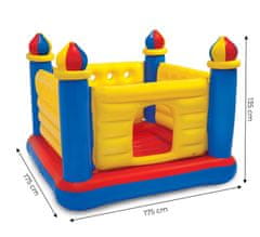 Northix Napuhavanje Dvorac na trampolinu za djecu 174 x 174 x 135 cm 48259 INTEX
