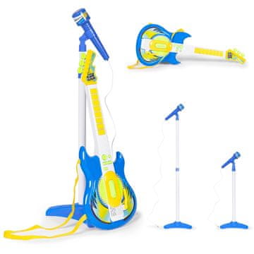Northix Dječji set stalaka za mikrofon za električnu gitaru, mp3 - plavi