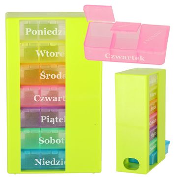 Northix Organizator za kutiju za tablete, tjedno, 7 dana u tjednu