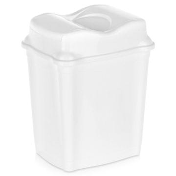 Northix Plastična kanta za otpad bijela 9 l