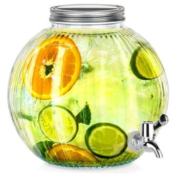 Northix Staklena tegla za piće s pipom 5,5 l
