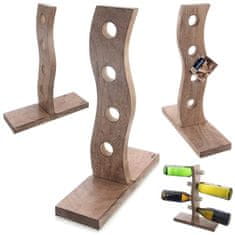 Northix Drveni stalak za vino za 4 boce MANGO 30,5x39,5 cm