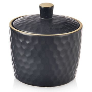 Northix Keramička zdjela za šećer crna TEA TIME 320 ml