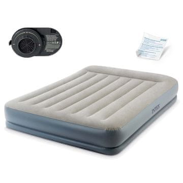 Northix Madrac na napuhavanje 203x152x30 cm s ugrađenom električnom pumpom INTEX 64118