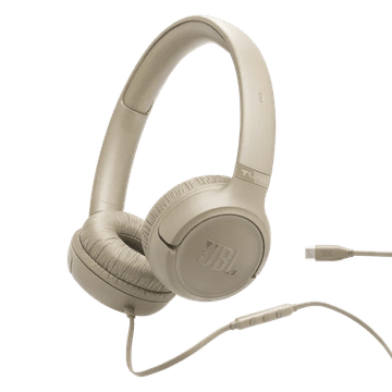 JBL Tune 530C naglavne slušalice, žičane, USB-C, bež (JBLT530CBEG)