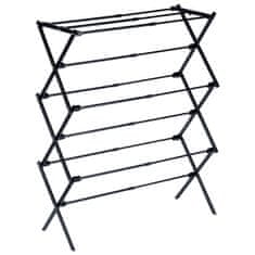 Northix Vertikalni, izvlačni stalak za sušenje od podesivog metala, crne boje