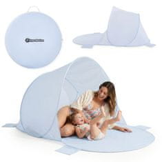HyperMotion Samorasklapajući šator za plažu dimenzija 200 x 130 x 90 cm - pop-up sustav, četiri džepa s pijeskom, transportna torba, poliester 160T
