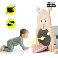 HyperMotion Plastični tunel za djecu u obliku pastelne gusjenice - 4 odvojiva segmenta, skoro 2 m za puzanje, nosivost 25 kg po dijelu, za dom i vrt