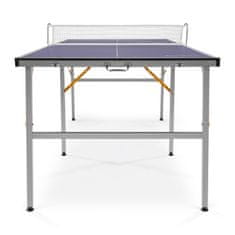 HyperMotion Prijenosni sklopivi stol za stolni tenis za djecu i odrasle - visina 76 cm, mreža sa stupićima, dva reketa i tri loptice, aluminijski okvir