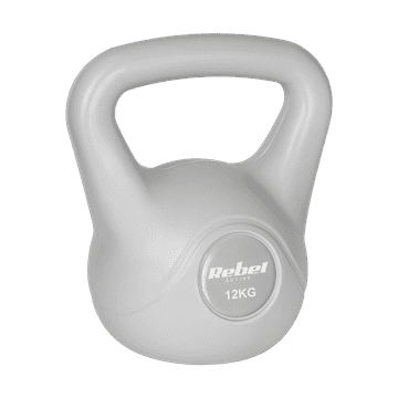 Siva lopta za utege s kettlebellom od 12 kg za ABS Rebel vježbe