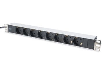 Digitus Digitus DN-95401 PDU napojna letva 19" RACK 8xSchuko, 2m, 16A, aluminijska