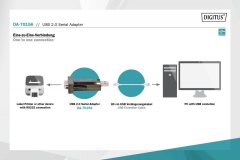 Digitus Digitus DA-70156 pretvarač USB-A na RS232 (DB9), crni