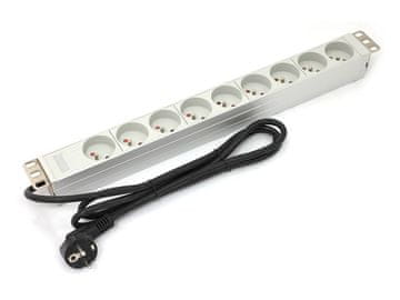 Digitus Digitus PDU 19" RACK 9xTip E + 1xSchuko razvodna letva, 1.8m, 16A, aluminijska