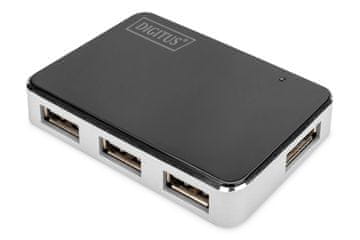 slomart Digitus DA-70237 USB 2.0 HUB 4-portni, crno-srebrni