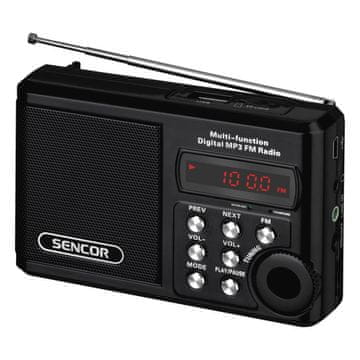 SENCOR Sencor SRD 215 B džepni radio MP3, USB, SD kartica, do 10h baterija