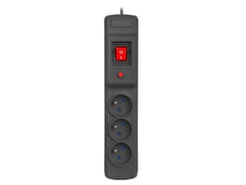 slomart Armac M3 Multi razdjelna letva 4.5m, 3 utičnice, crna