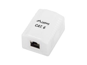 Lanberg Lanberg Mrežna utičnica RJ45 Kat.6, bijela, nadžbukna
