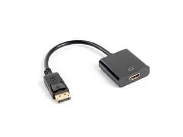 Lanberg Lanberg AD-0001-BK pretvarač Displayport (M) u HDMI (F), 10cm, crni