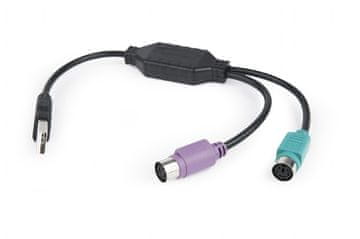 Gembird Gembird A4-PS2M adapter 2xPS/2 na USB, crni