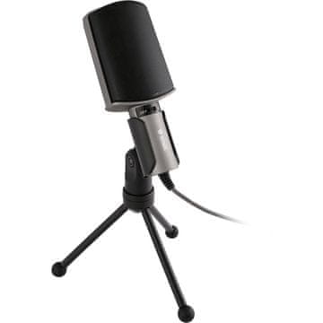 Yenkee YENKEE YMC 1020GY USB stolni mikrofon, 50Hz-16kHz, siv