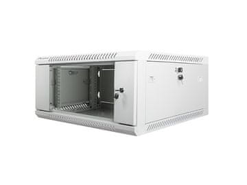 Lanberg Lanberg 19" 4U zidni ormar za mrežu 600x600mm, sivi (staklena vrata)