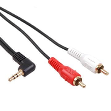 Maclean Maclean MCTV-824 Audio kabel mini jack 3.5mm 2RCA 1m, crni