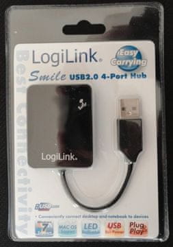 LogiLink LogiLink UA0139 USB 2.0 razdjelnik, 4-portni, crni
