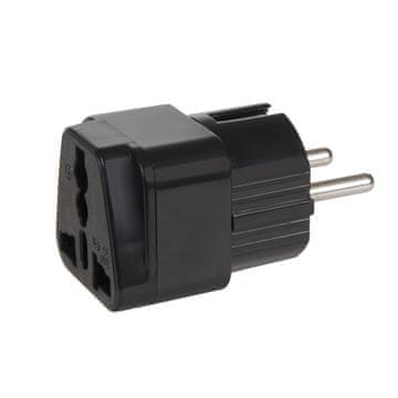 Maclean Maclean MCE155 adapter utičnica UK na utikač EU, crni