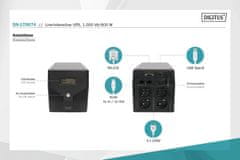 Digitus Digitus DA-10013 UPS napajanje, 1000VA/600W, Line-Interactive, LCD