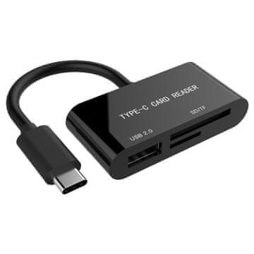 Gembird Gembird USB-C čitač kartica SDXC/combo, crni