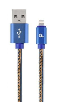 Gembird Gembird USB 8-pinski kabel, jeans, 1m