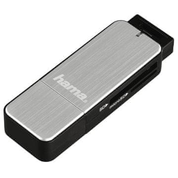 Hama Hama 123940 čitač kartica SD/microSD, USB 3.0, srebrni