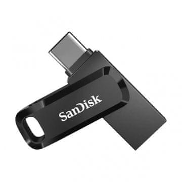 slomart SanDisk Ultra Dual Drive Go USB stick 256 GB, USB 3.1 Type-C, crni