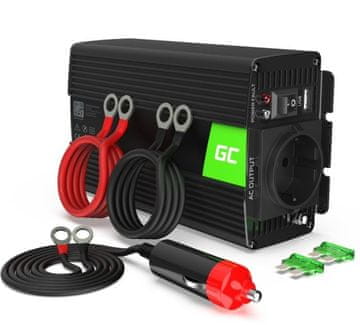 Green Cell Green Cell INV16 pretvarač 12V/230V 500W čisti sinus, 1x USB