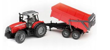Bruder BRUDER Traktor Massey Ferguson s kip prikolicom 1:16