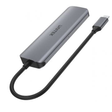 Unitek UNITEK H1107A USB 3.1 Gen 1 Hub, 4x USB-A, aluminijsko kućište, siva