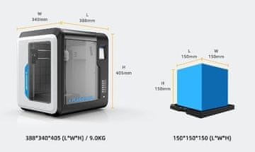 Gembird Flashforge Adventurer 3 3D printer, FDM, 150x150x150mm