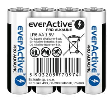 everActive everActive Pro Alkaline LR6 AA baterije, 4 kom
