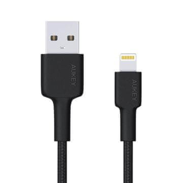 Aukey AUKEY CB-AL05 kabel Lightning - USB-A 2m MFi, crni