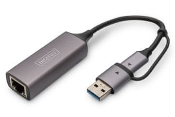 Digitus Digitus DN-3028 Žična mrežna kartica USB 3.1 Type-C + USB-A, 2.5 Gigabit Ethernet