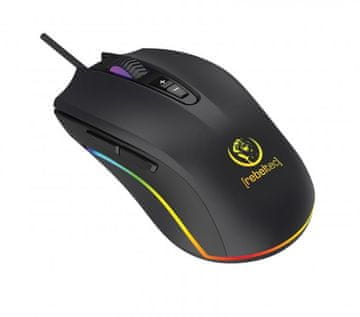 REBELTEC Rebeltec Predator Sensor SUNPLUS 190 žični miš, 6400 DPI, 7 tipki
