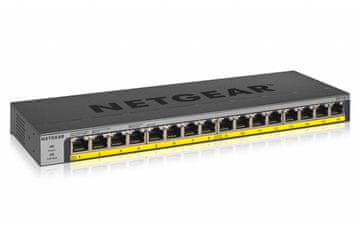 Netgear NETGEAR GS116LP mrežni prekidač, 16x GE PoE+, neupravljani