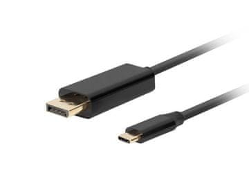Lanberg Lanberg USB-C (M) na DisplayPort kabel 1.8M 4K 60Hz, crni