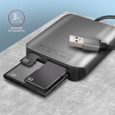 AXAGON AXAGON CRE-S3 vanjski čitač kartica USB-A 3.2 Gen 1, 3 utora (SD/microSD/CF), UHS-II