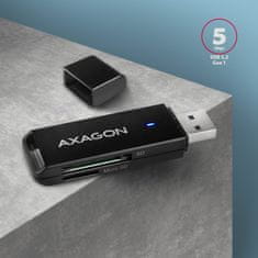 AXAGON AXAGON CRE-S2N Vanjski čitač kartica USB-A 3.2 Gen 1, 2 utora SD/microSD, UHS-I