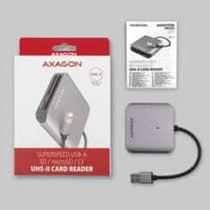 AXAGON AXAGON CRE-S3 vanjski čitač kartica USB-A 3.2 Gen 1, 3 utora (SD/microSD/CF), UHS-II