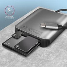 AXAGON AXAGON CRE-S3C Vanjski čitač kartica USB-C 3.2 Gen 1, 3 utora (SD/microSD/CF), UHS-II