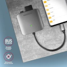 AXAGON AXAGON CRE-S3C Vanjski čitač kartica USB-C 3.2 Gen 1, 3 utora (SD/microSD/CF), UHS-II