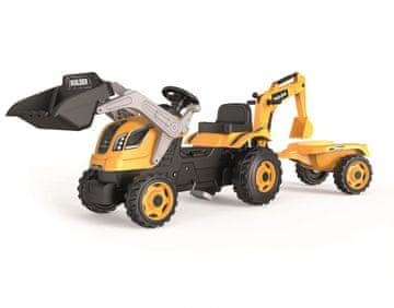 Smoby Smoby Traktor Max dječji traktor na pedale s prikolicom, lopatom i bagerom